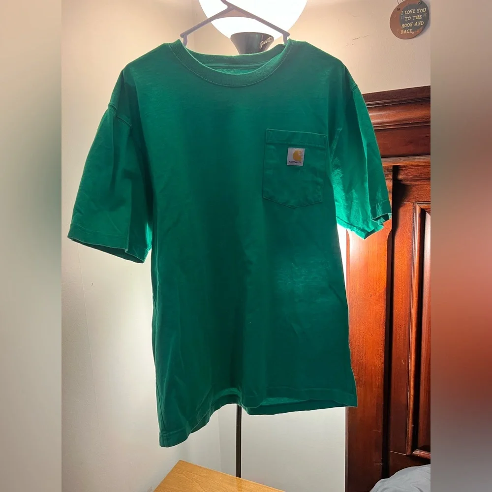 Carhartt Emerald Green Tee with Pocket - Picture 1 of 4